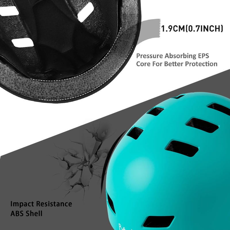 Bavilk Bike Helmet 3 Sizes for Teenager Kids Youth Adults,Bavilk Skateboard Helmet Adjustable Multi-Sport Bicycle Cycling Scooter Roller Skate Inline Skating Rollerblading for Girls Boys Women Men Teen - Image 5